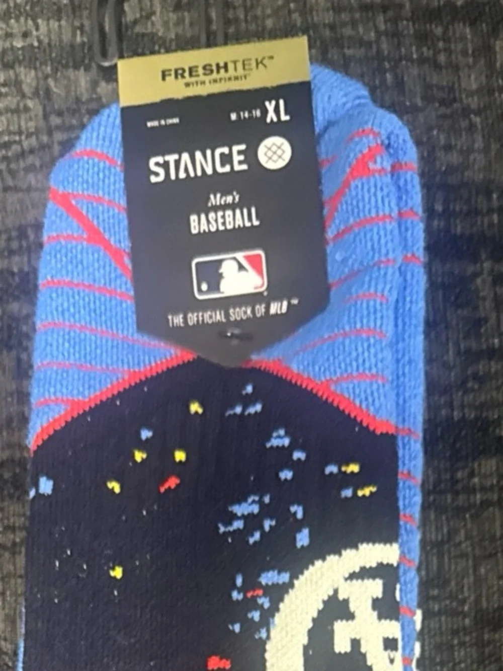 L.A Dodgers Stance Men’s Crew Socks - Black, Blue & Red Accents